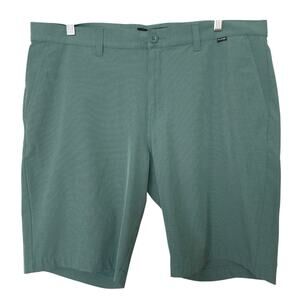 Travis Mathew Beck Golf Shorts 38W 9.5L Green Prestige Performance Stretch Chino